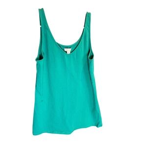 J Jill Perfect Reversible Tank Top Teal Green Size Medium Cotton Spandex